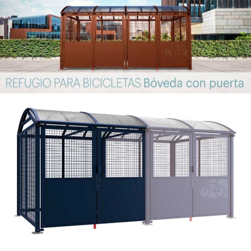 Refugi per bicicletes i motos Bòveda amb portes